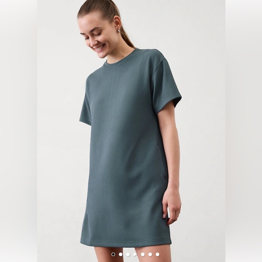 Athleta Seasoft Rib Tee Dress Medium Tall